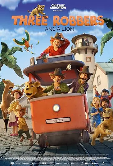 دانلود انیمیشن مردم و سارقین شهر Three Robbers and a Lion 2022 دوبله فارسی