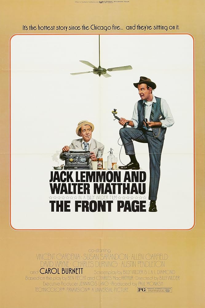 دانلود فیلم صفحه اول The Front Page 1974