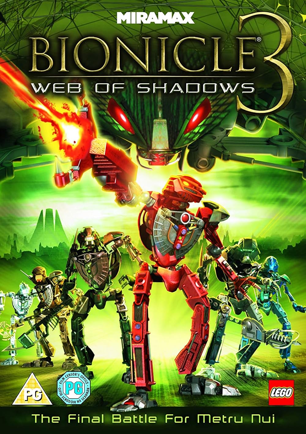دانلود انیمیشن بیونیکل3: تار سایه ها Bionicle 3: Web of Shadows 2005 دوبله فارسی