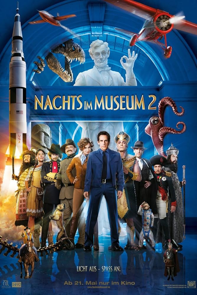 دانلود فیلم شبی در موزه 2 Night at the Museum: Battle of the Smithsonian 2009 با دوبله فارسی